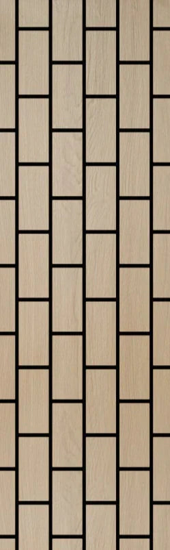 Acoustic Slatted Wall Panels Oak Vertical Bricks Pack Of x4 240 x 60cm