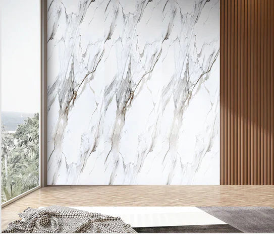 Pack Of x4 White Gold Marble PVC Waterproof Wall Panels 240x60cm