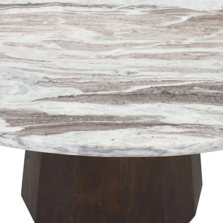 Richmond Interiors Oberoy Blush Beige Round 130cm Dining Table