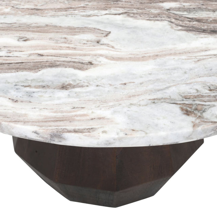 Richmond Interiors Oberoy Blush Beige Round Coffee Table