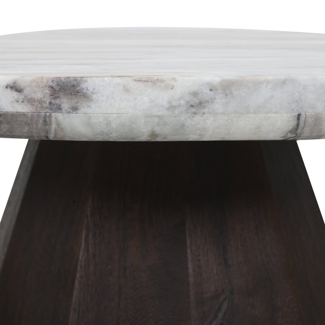 Richmond Interiors Oberoy Blush Beige Round Coffee Table