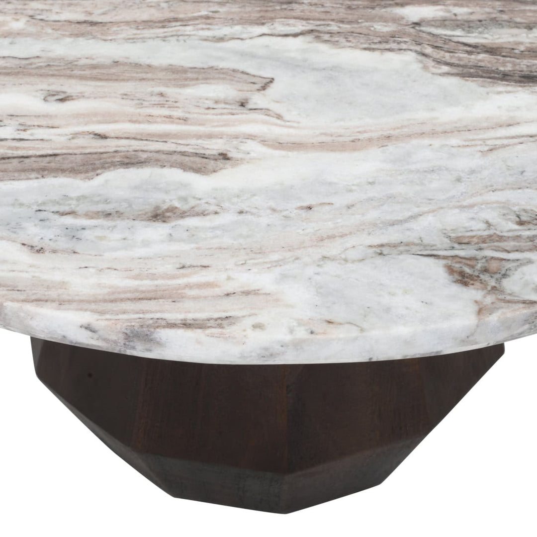 Richmond Interiors Oberoy Blush Beige Round Coffee Table