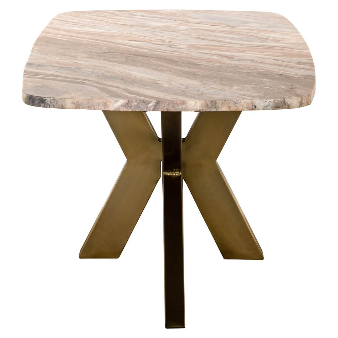 Richmond Interiors Bottega Blush Beige Marble Coffee Table