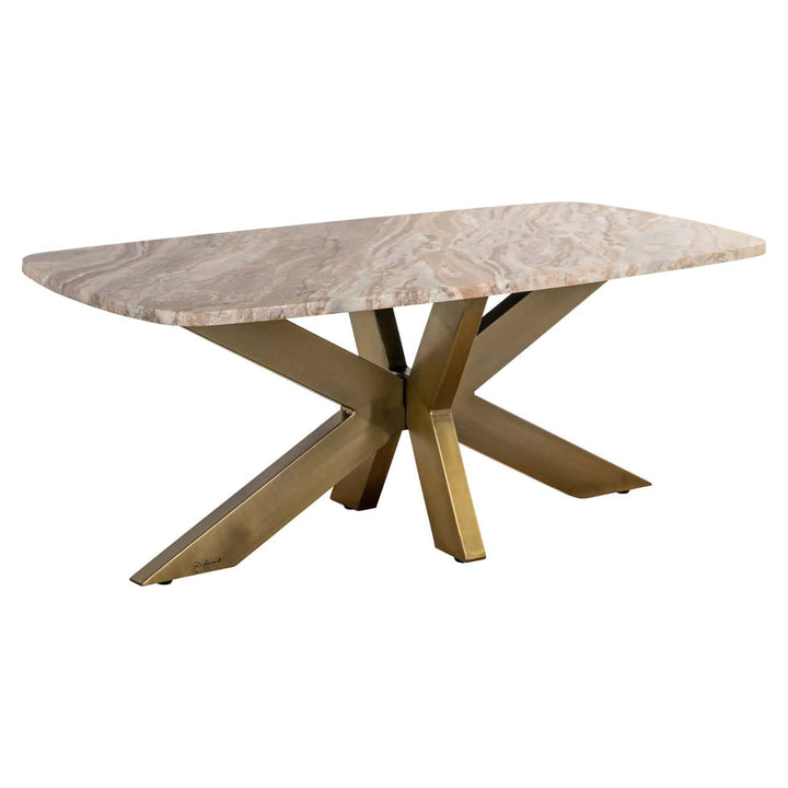 Richmond Interiors Bottega Blush Beige Marble Coffee Table