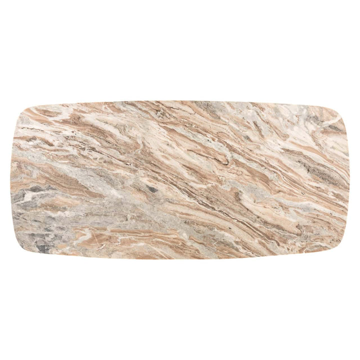 Richmond Interiors Bottega Blush Beige Marble 190cm Oval Dining Table