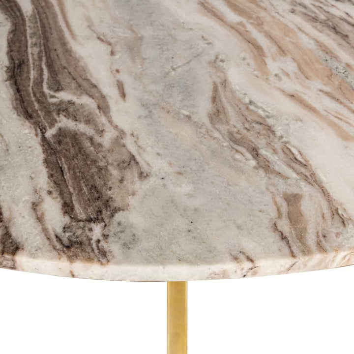 Richmond Interiors Bottega Blush Beige Marble 140cm Round Dining Table