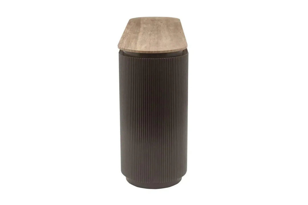 Richmond Interiors Russo Brown Ribbed 4 Door Sideboard