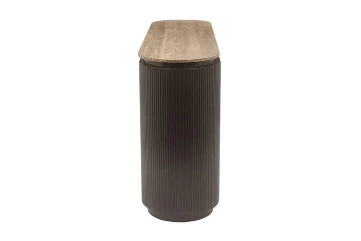 Richmond Interiors Russo Brown Ribbed 4 Door Sideboard