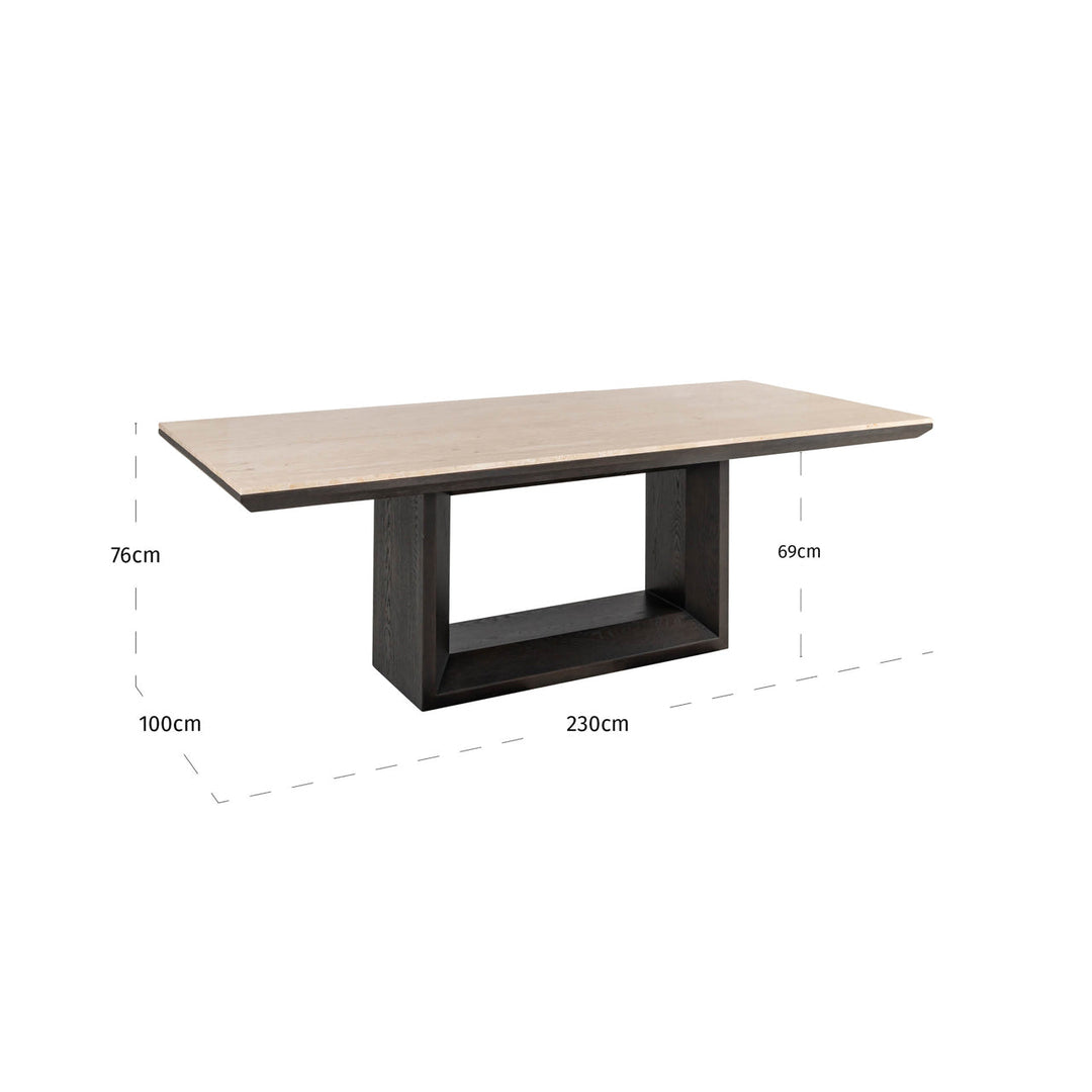 Richmond Interiors Claremont Brown 230cm Dining Table