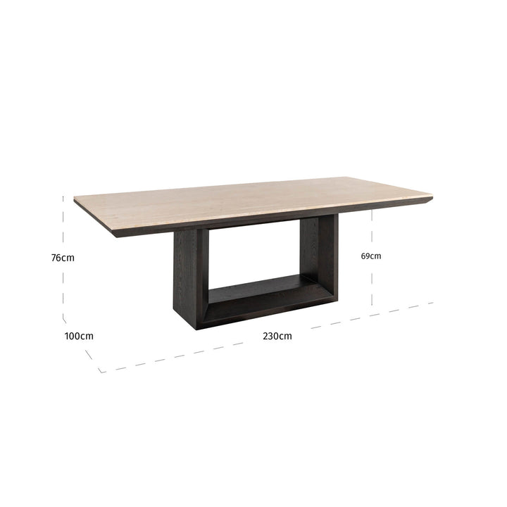 Richmond Interiors Claremont Brown 230cm Dining Table