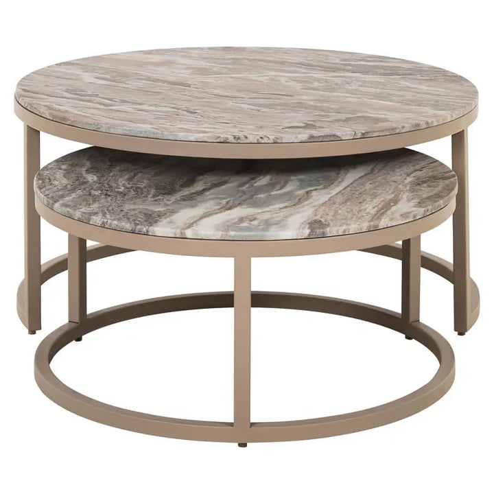 Richmond Interiors Coffee Table Fairfax Set of 2 (Stone)