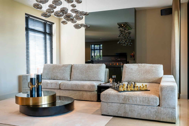Richmond Interiors Slice Black & Gold Coffee Table