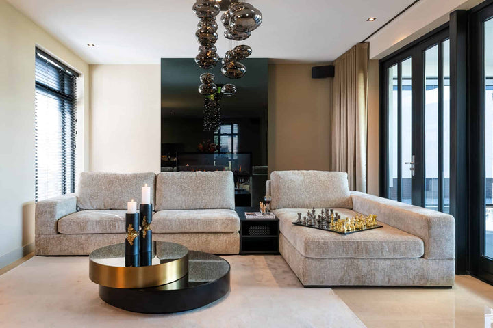 Richmond Interiors Slice Black & Gold Coffee Table