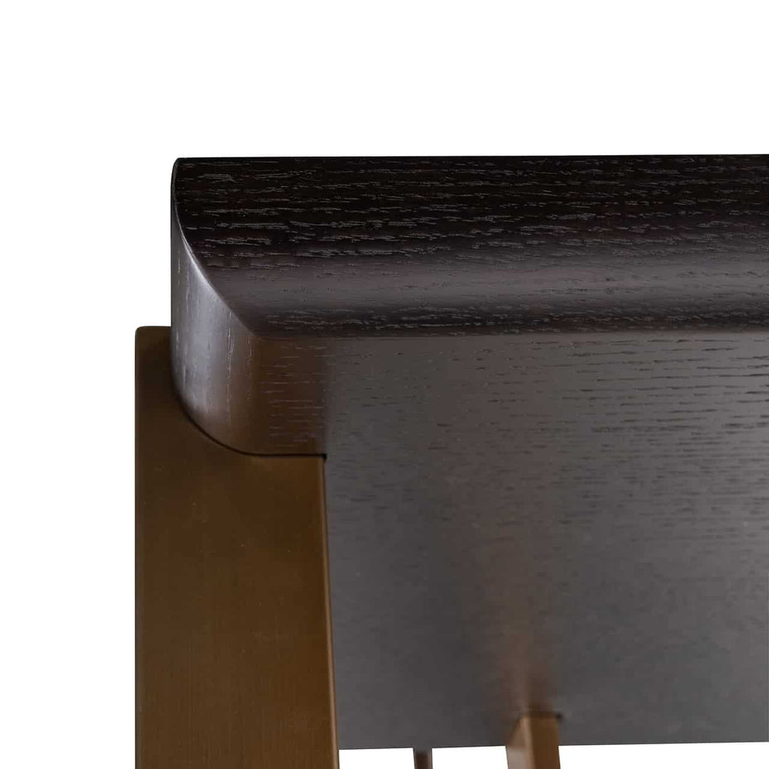 Richmond Interiors Rigley Black Oak Wood & Mirrored Display Unit