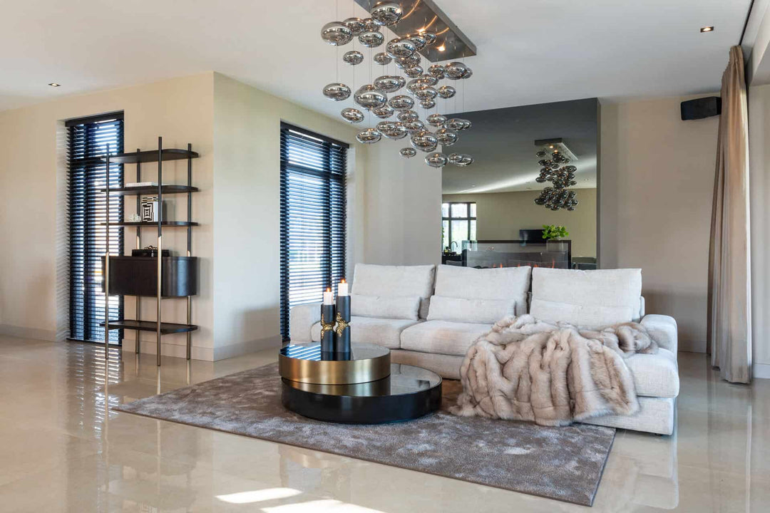Richmond Interiors Slice Black & Gold Coffee Table