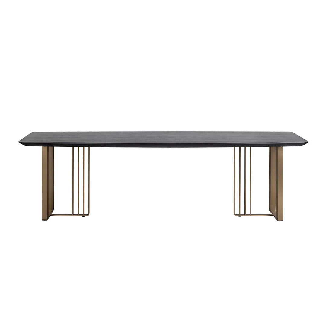 Richmond Interiors Maverick Black Oak Wood Rectangle Dining Table 220 cm