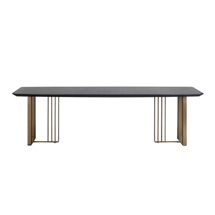 Richmond Interiors Maverick Black Oak Wood Rectangle Dining Table 220 cm