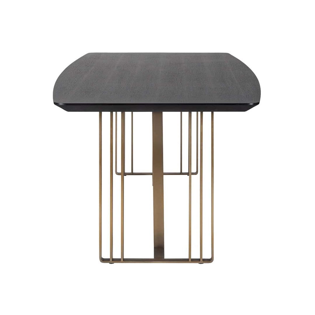 Richmond Interiors Maverick Black Oak Wood Rectangle Dining Table 260 cm