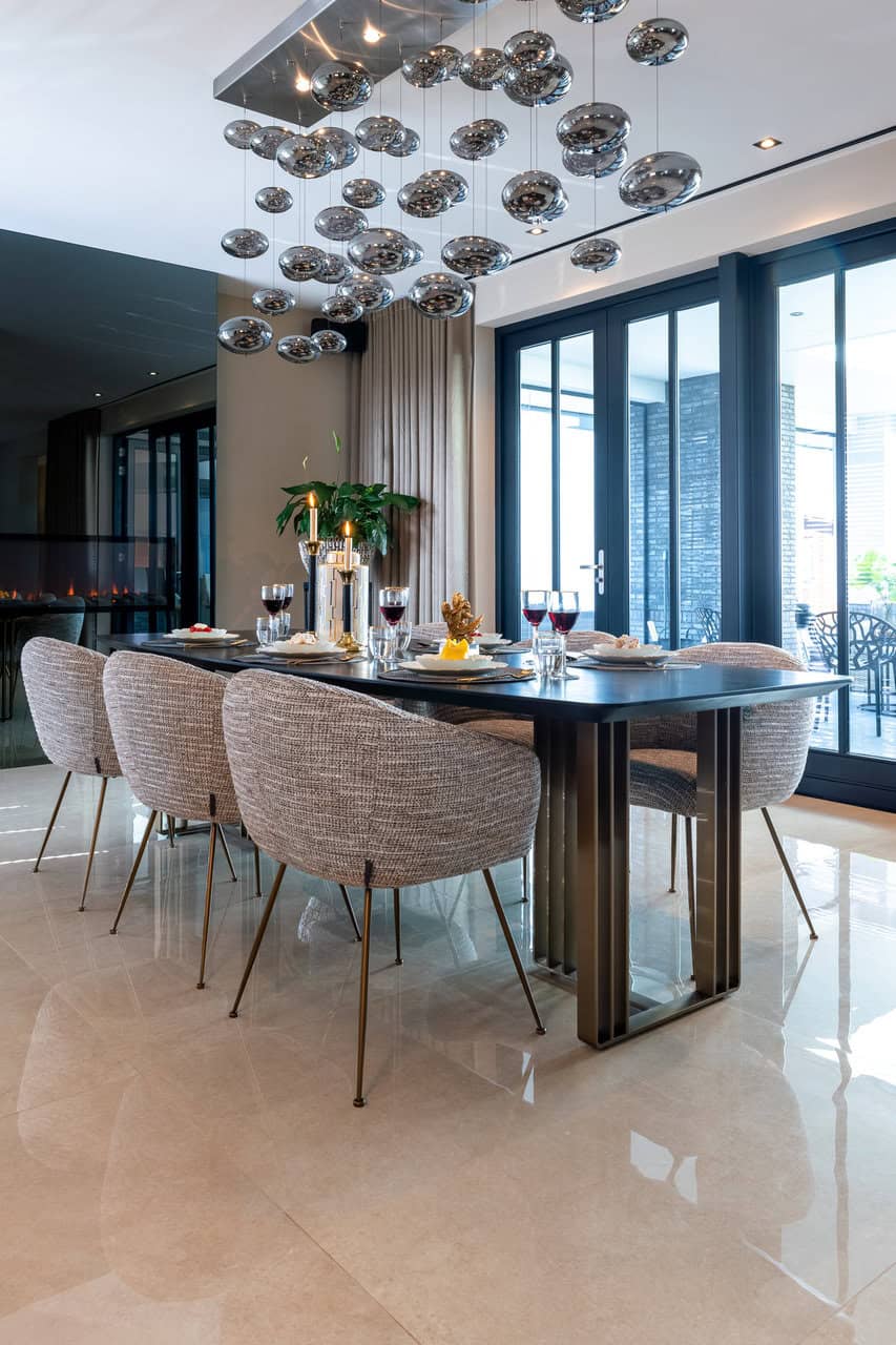 Richmond Interiors Maverick Black Oak Wood Rectangle Dining Table 260 cm