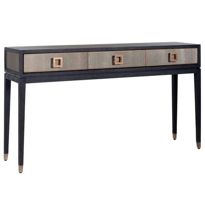 Richmond Bloomingville Faux Shagreen 3 Drawer Console Table-Belmont Interiors