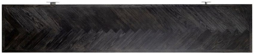 Blackbone Black Oak and Silver 4 Door TV Unit - 220cm-Belmont Interiors