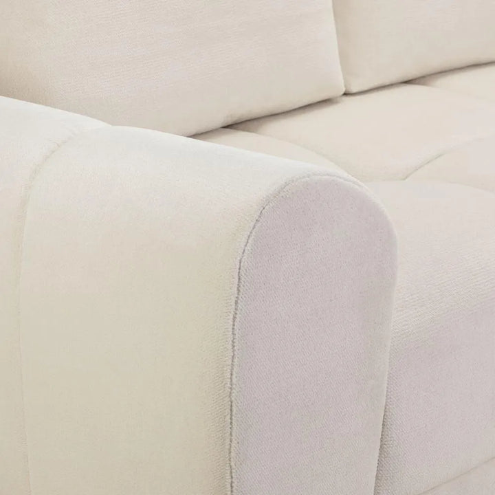 Zara Cream Universal Corner Sofabed with Storage