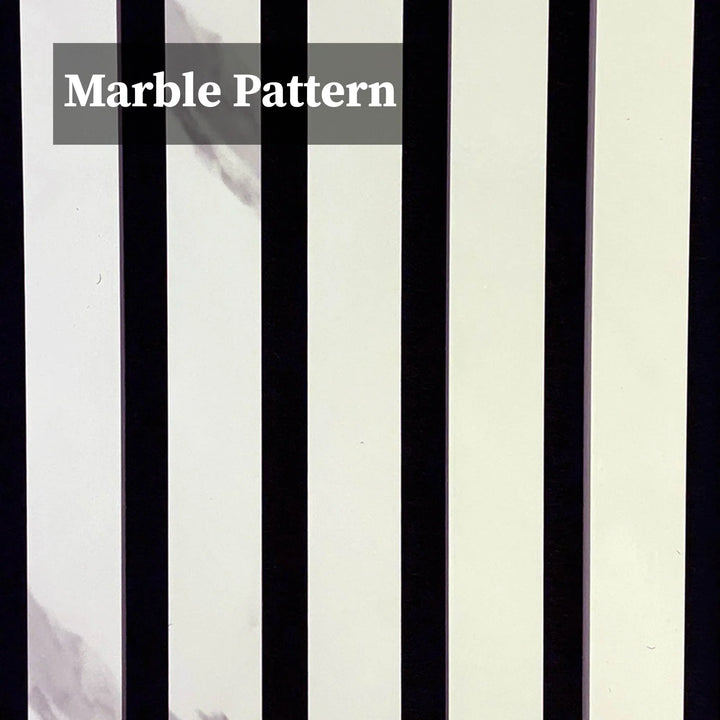 Acoustic Slatted Wall Panels White Marble Pack Of x4 240 x 60cm