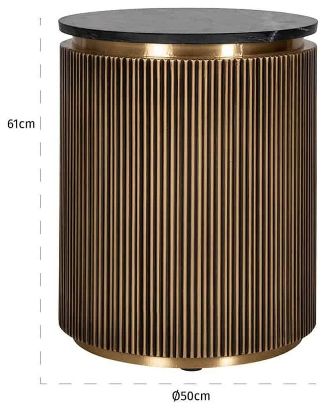 Richmond Ironville Golden Side Table-Belmont Interiors