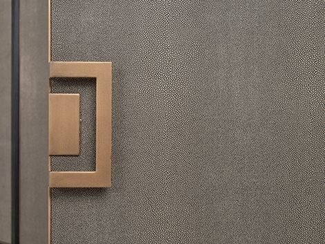 Bloomingville Shagreen Faux Leather 4 Door Sideboard-Belmont Interiors