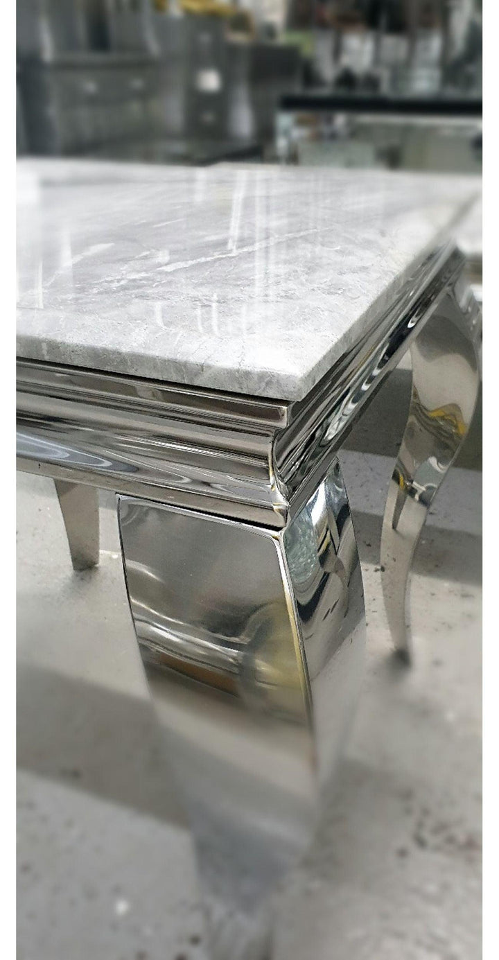 Louis Grey Marble Coffee Table-Esme Furnishings