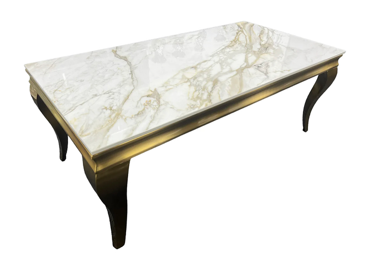 Louis Gold Ceramic Marble Coffee Table