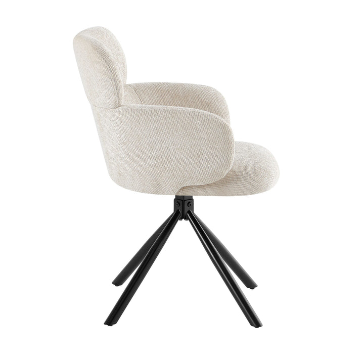 Tuscany 360 Swivel Fabric Dining Chairs - Pairs - 2 Colours