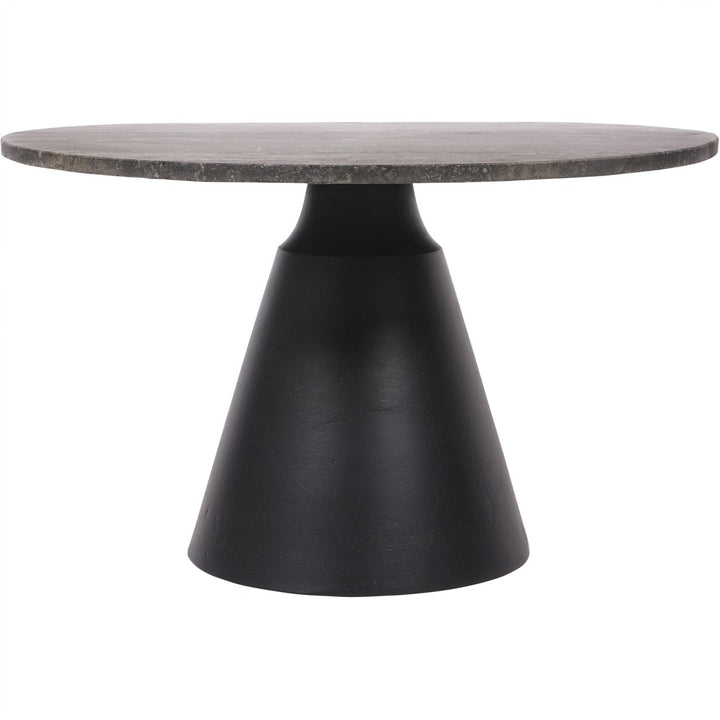 Libra Interiors Clifton II Coffee Table in Charcoal Black and Travertine – Small