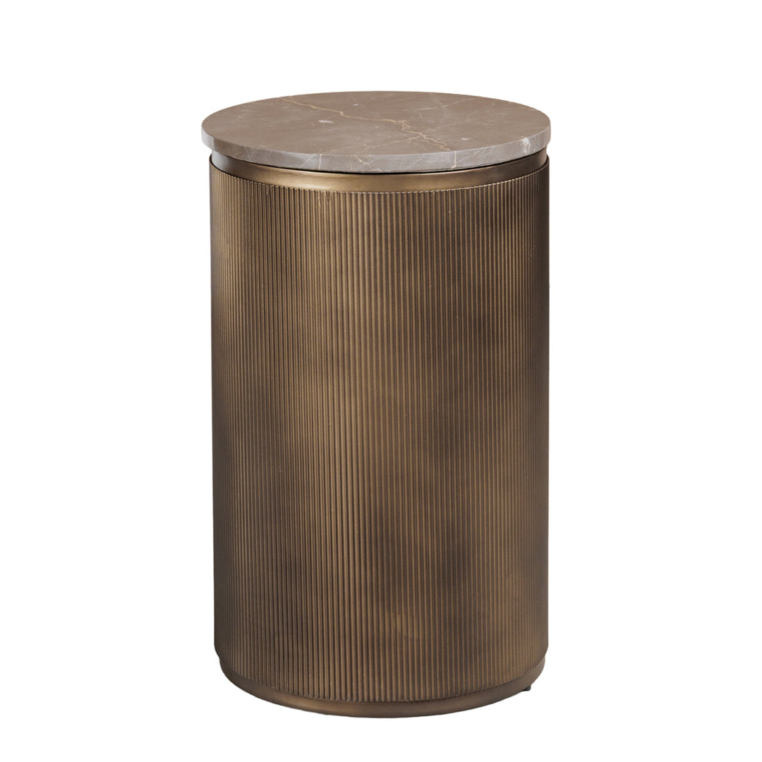 Libra Interiors Belvedere Royal Gold Set of 2 Nesting Side Tables