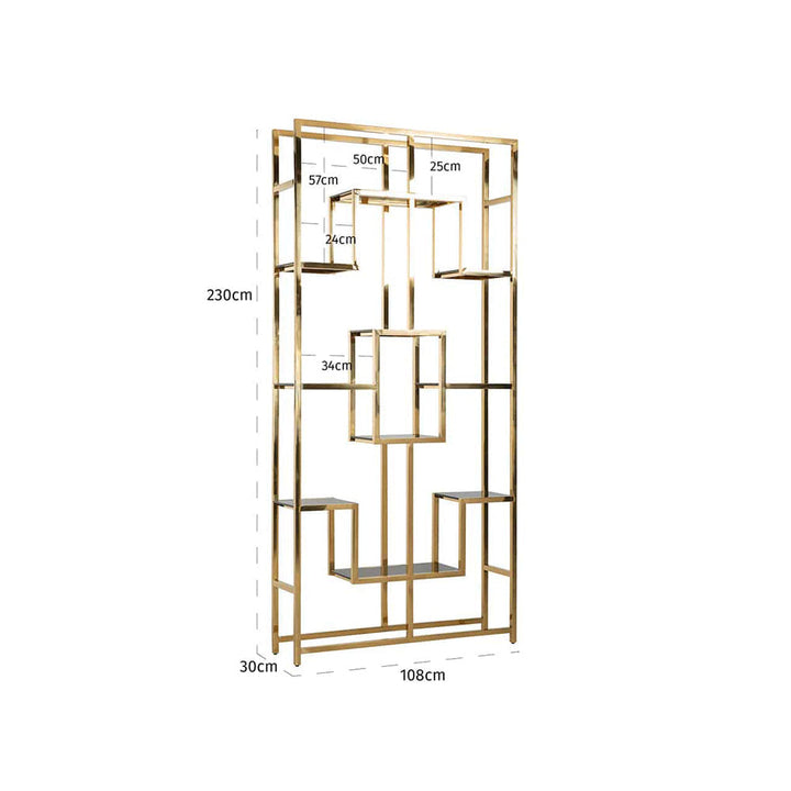 Richmond Magnus Gold And Black Display Unit-Belmont Interiors