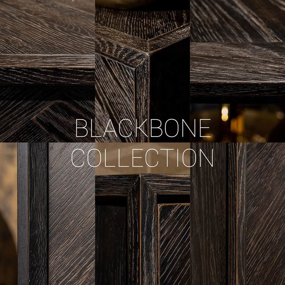 Richmond Interiors Blackbone Brass Black Rustic Oak Wood Desk