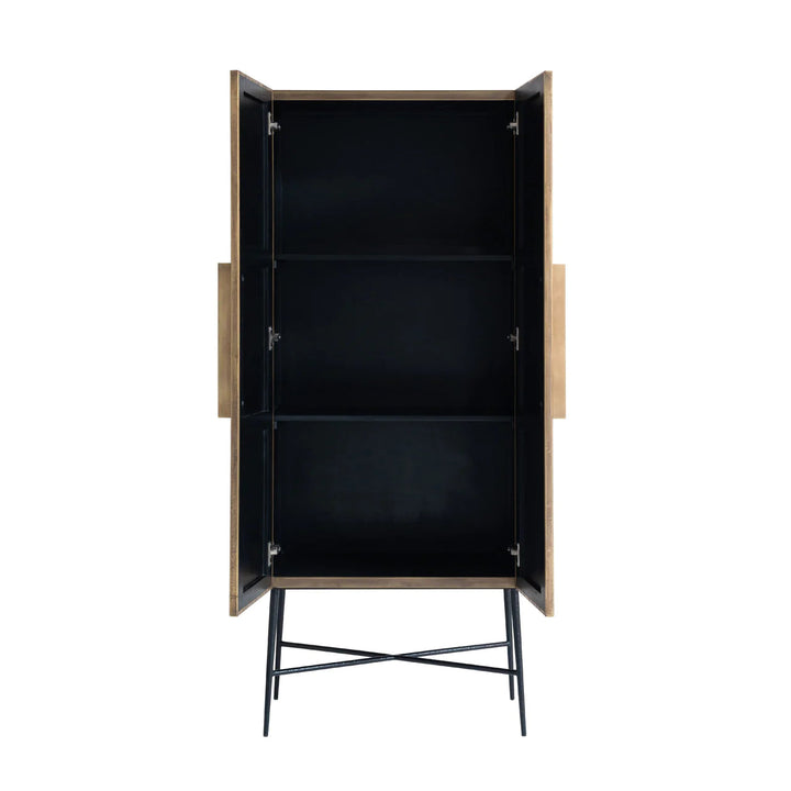 Richmond Ironville Golden 2 Door Display Cabinet-Belmont Interiors