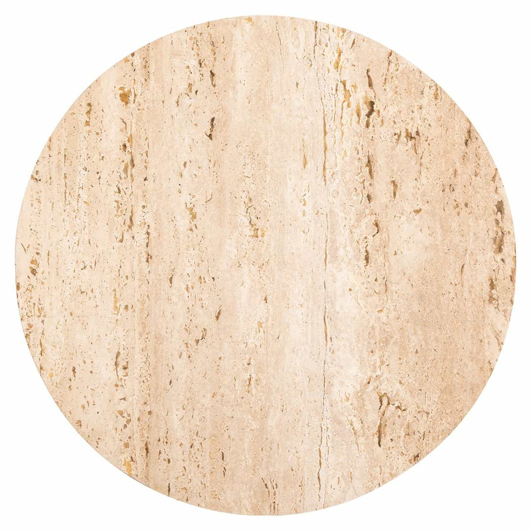 Richmond Interiors Avalon Bronze & Beige Travertine Coffee Table Nest | Set of 2