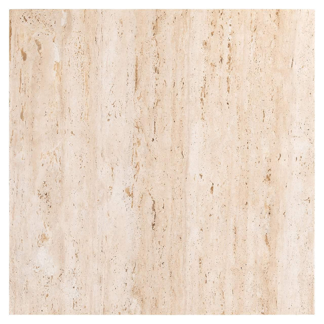 Richmond Interiors La Cantera Organic Beige Travertine Square Coffee Table Nest | Set of 2