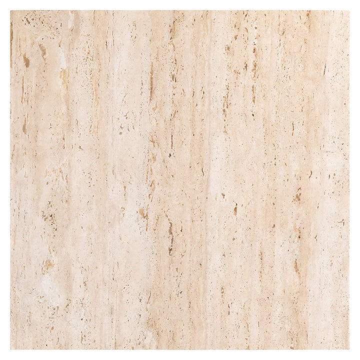 Richmond Interiors La Cantera Organic Beige Travertine Square Coffee Table Nest | Set of 2