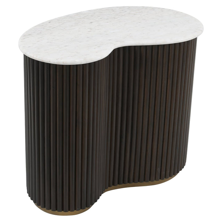 Richmond Interiors Mayfield Brown & White Marble Coffee Table | Set Of 2