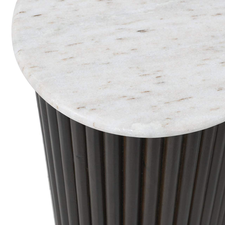 Richmond Interiors Mayfield Brown & White Marble Coffee Table | Set Of 2