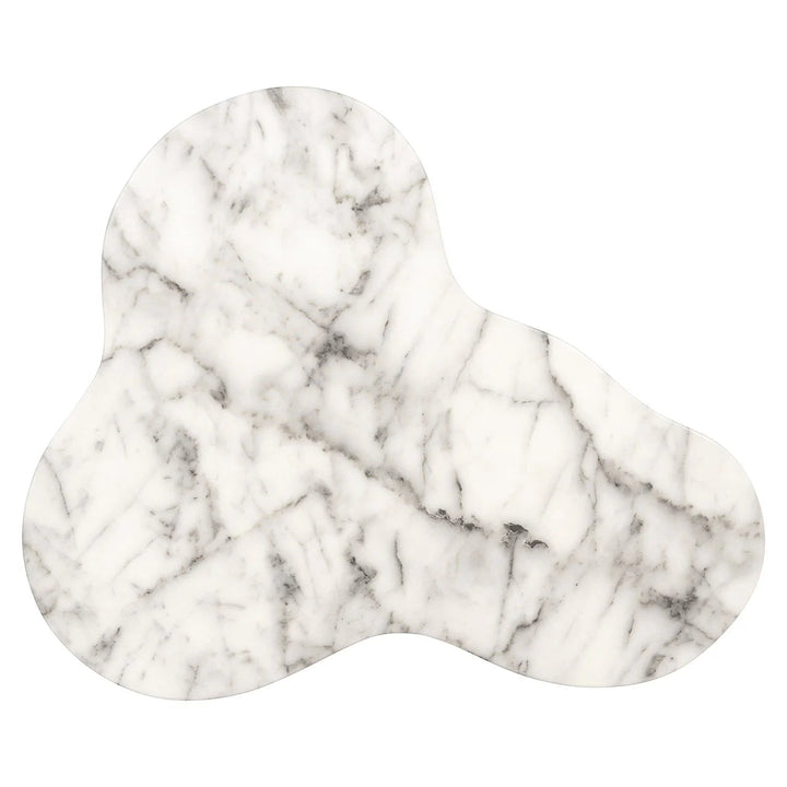 Richmond Interiors Rockyard Faux White Marble Side Table
