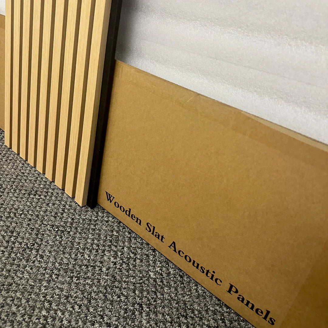 Acoustic Slatted Wall Panels Pack Of x4 240cm x 60cm - Range of Colours
