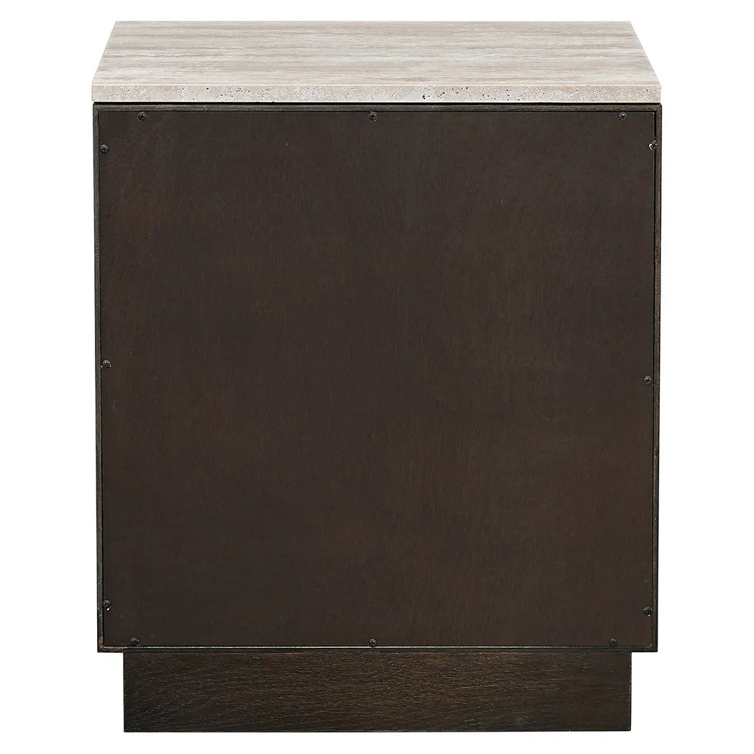 Richmond Interiors Claremont Brown 2 Drawer Bedside Table