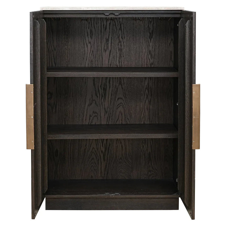 Richmond Interiors Claremont Brown 2 Drawer Display Cabinet