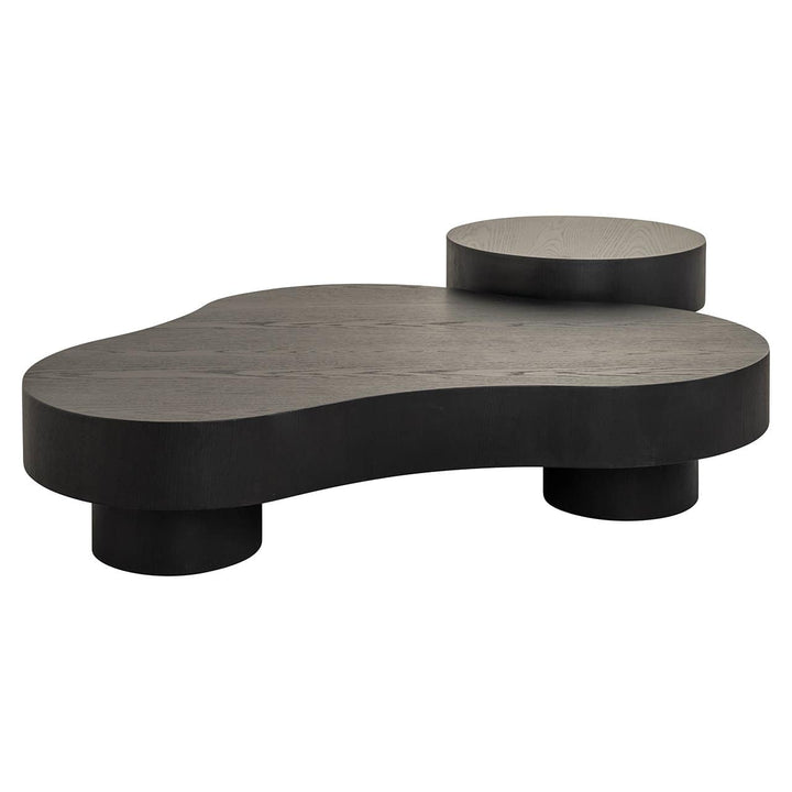Richmond Interiors Bogor Black Oak Wood Coffee Table | Set Of 2