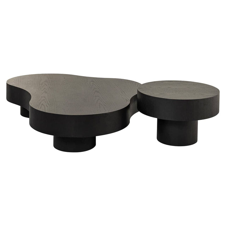 Richmond Interiors Bogor Black Oak Wood Coffee Table | Set Of 2