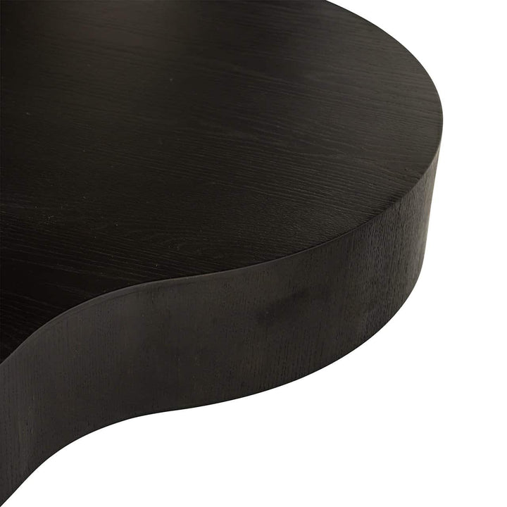 Richmond Interiors Bogor Carved Black Oak Wood Dining Table | 8 Seater