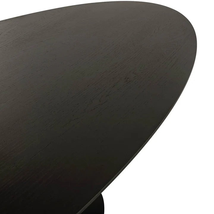 Richmond Interiors Gordon Black Oak Wood Dining Table | 8-10 Seater